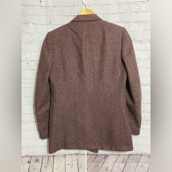 Raffinati Mens Burgundy Tweed Fleck Wool Classic Sport Coat Blazer Jacket - Picture 3 of 8